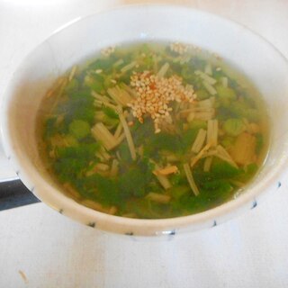 小松菜とえのきの和風スープ